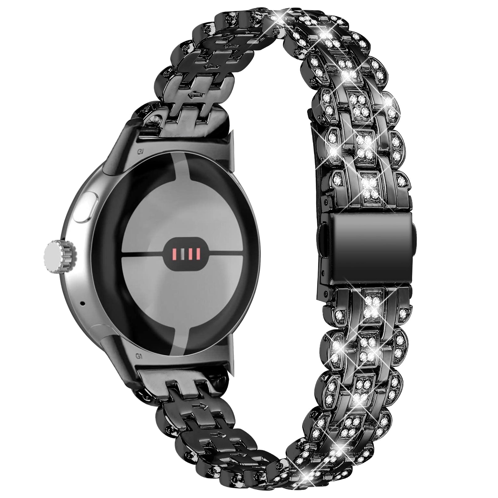 Metal Watch Band For Google Pixel Watch 2 Pixel Watch Rhinestone Decor Replacement Strap Wrist Band Metal Watch Band For Google Pixel Watch 2 Pixel Watch Rhinestone Decor Replacement Strap Wrist Band